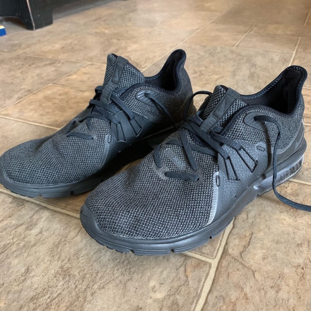 Nike black air max sneakers